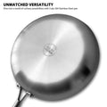 304 Stainless Steel Frying Pan - Non-Stick, Uncoated for Gas & Induction