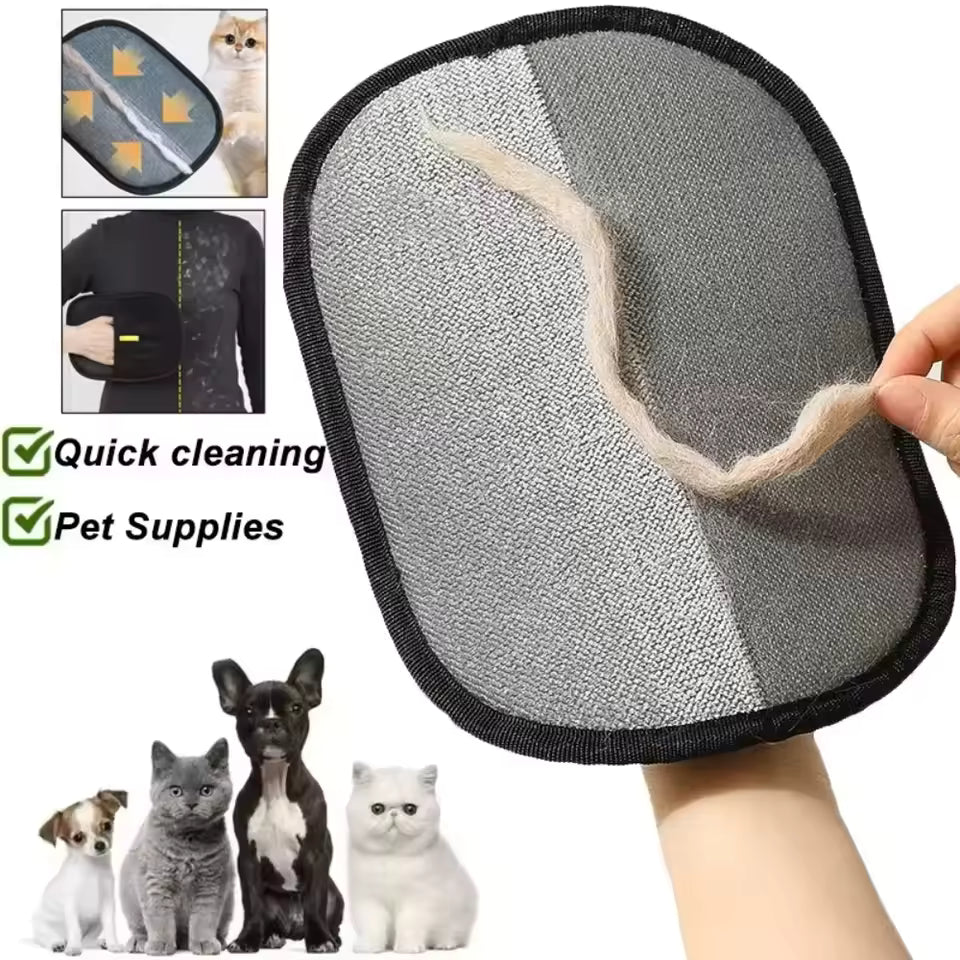 Pet Deshedding Gloves - Hair Remover Grooming Glove for Dogs & Cats