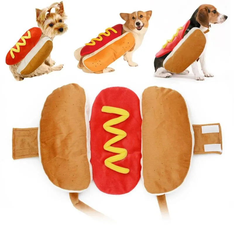 Hot Dog Costume for Dogs - Funny Halloween Pet Outfit