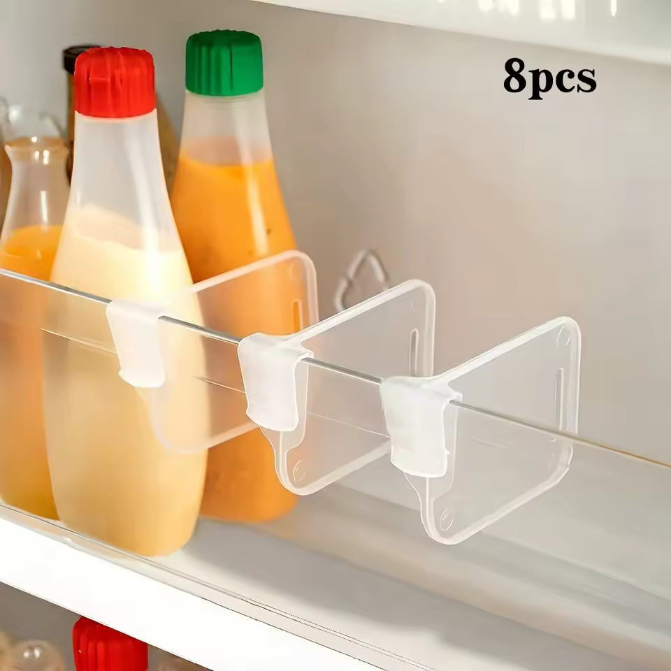 Refrigerator Door Storage Partitions - 8-Piece Fridge Organizer Set