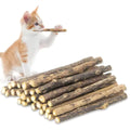 Natural Matatabi Cat Chew Sticks - Silvervine Catnip Dental Toy, 15-Pack
