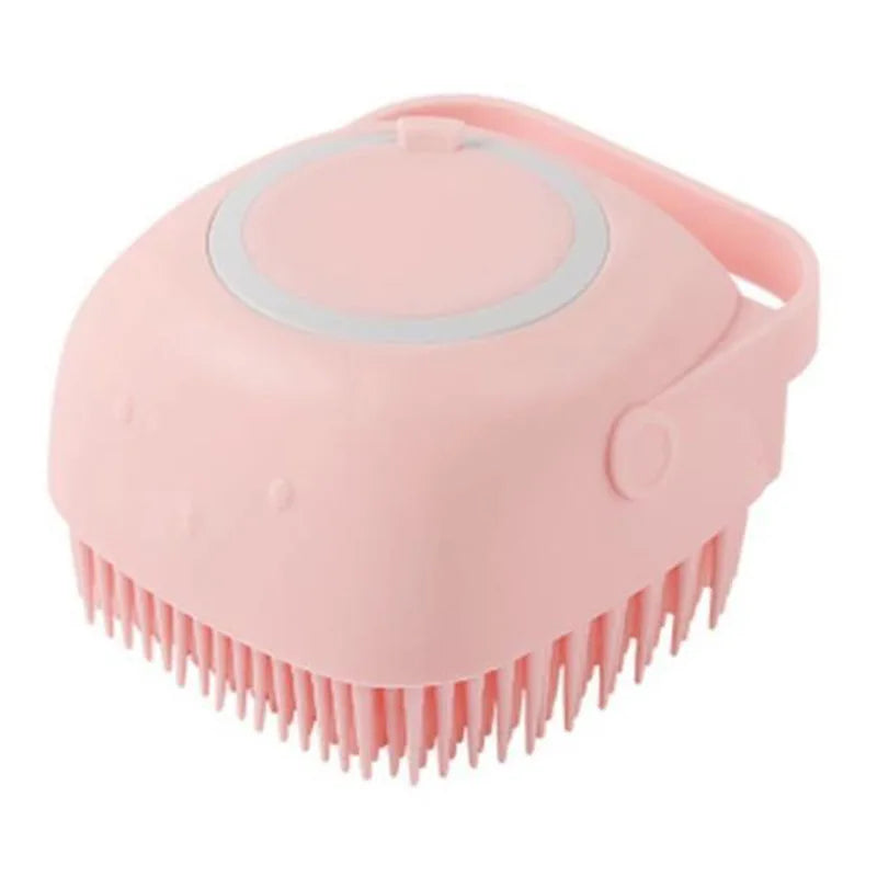 Silicone Pet Bathing Brush - Massage Shampoo Dispenser for Dogs & Cats