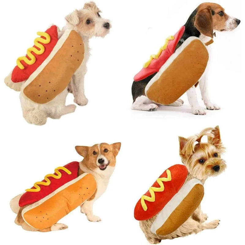 Hot Dog Costume for Dogs - Funny Halloween Pet Outfit