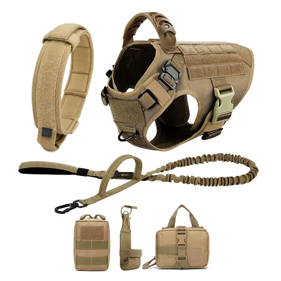 Large Dog Harness & Leash Set - No-Pull Training Walking Vest for Medium-Large Dogs