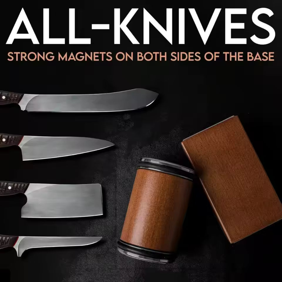 Magnetic Rolling Knife Sharpener - Diamond Stone Kit, 15°/20° Angles