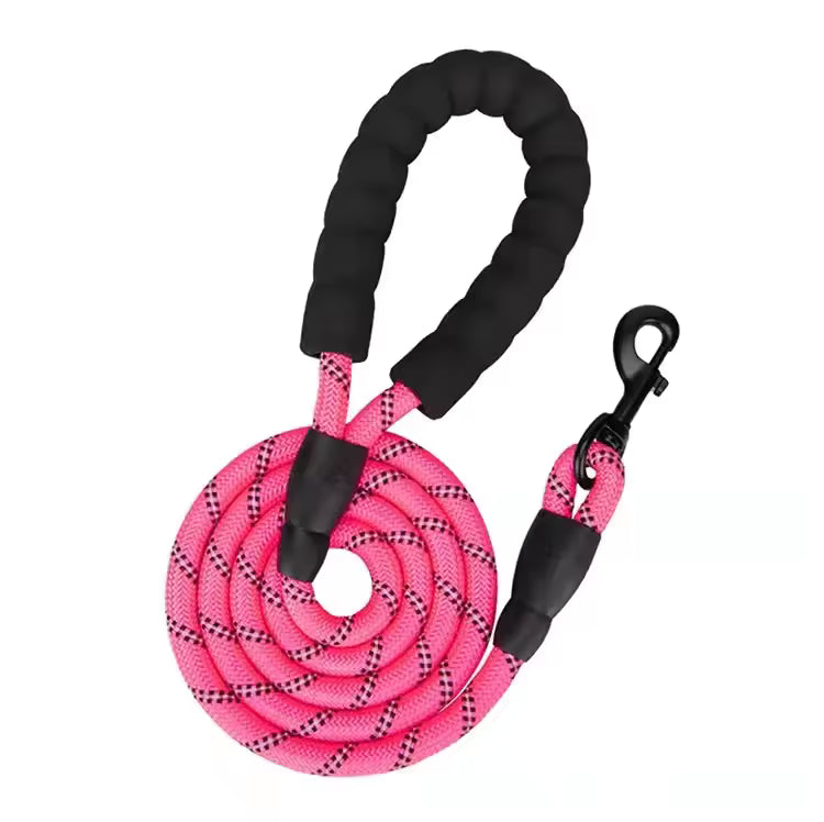 Reflective Dog Leash - Heavy-Duty Nylon Leash for Small to Large Dogs