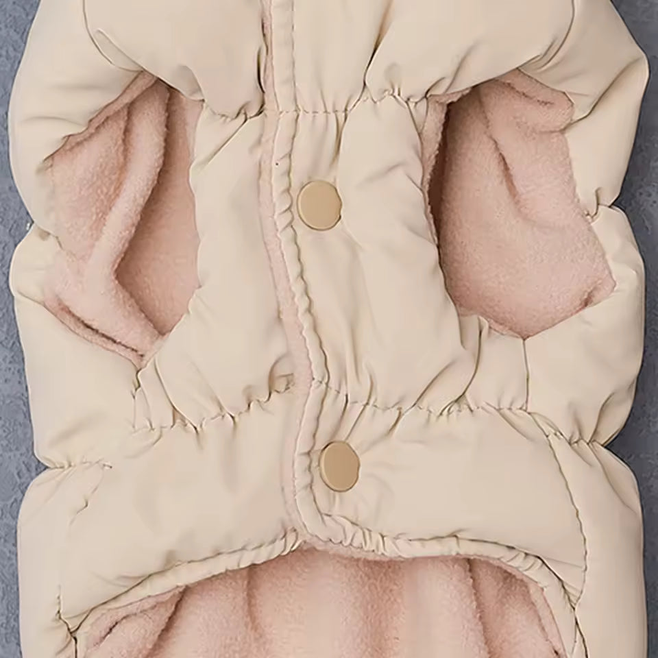 Padded Winter Dog Coat - Warm Windproof Jacket for Small & Medium Dogs