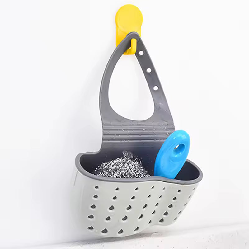 Adjustable Kitchen Sink Caddy - Sponge & Soap Holder Drain Basket