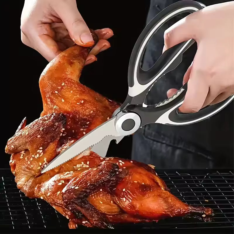 Heavy Duty Stainless Steel Kitchen Scissors - Multipurpose Cutting Shears