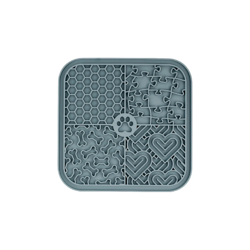 Silicone Slow Feeder Licking Mat - Anxiety Relief Bathing Mat for Dogs & Cats