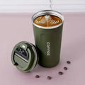Stainless Steel Thermos Mug with Temperature Display - Insulated Coffee Tumbler