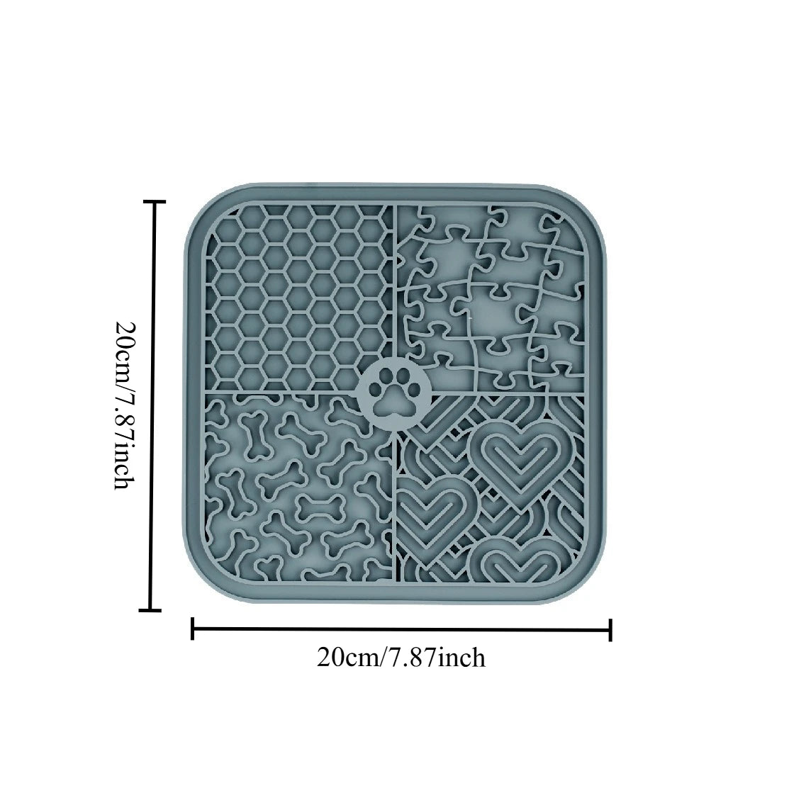 Silicone Slow Feeder Licking Mat - Anxiety Relief Bathing Mat for Dogs & Cats