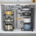 Adjustable Pot Rack Organizer - Multi-Layer Stainless Steel Pot & Pan Storage