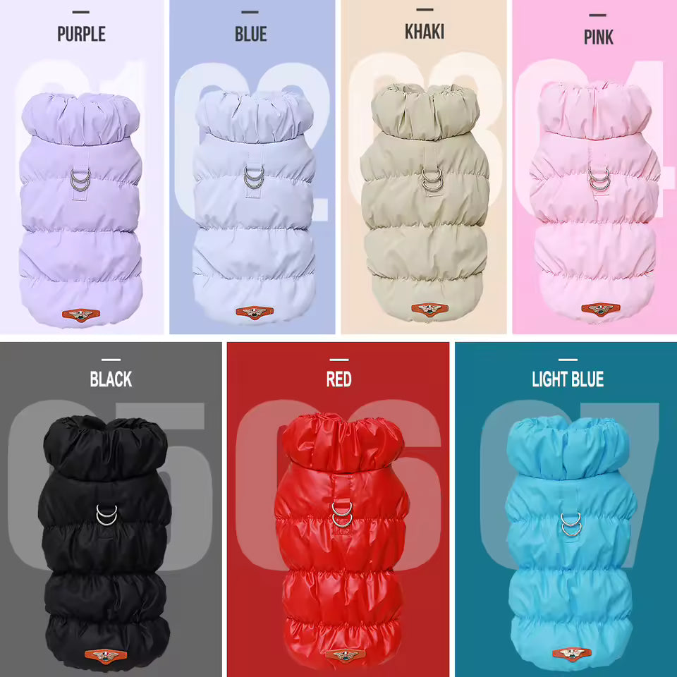 Padded Winter Dog Coat - Warm Windproof Jacket for Small & Medium Dogs