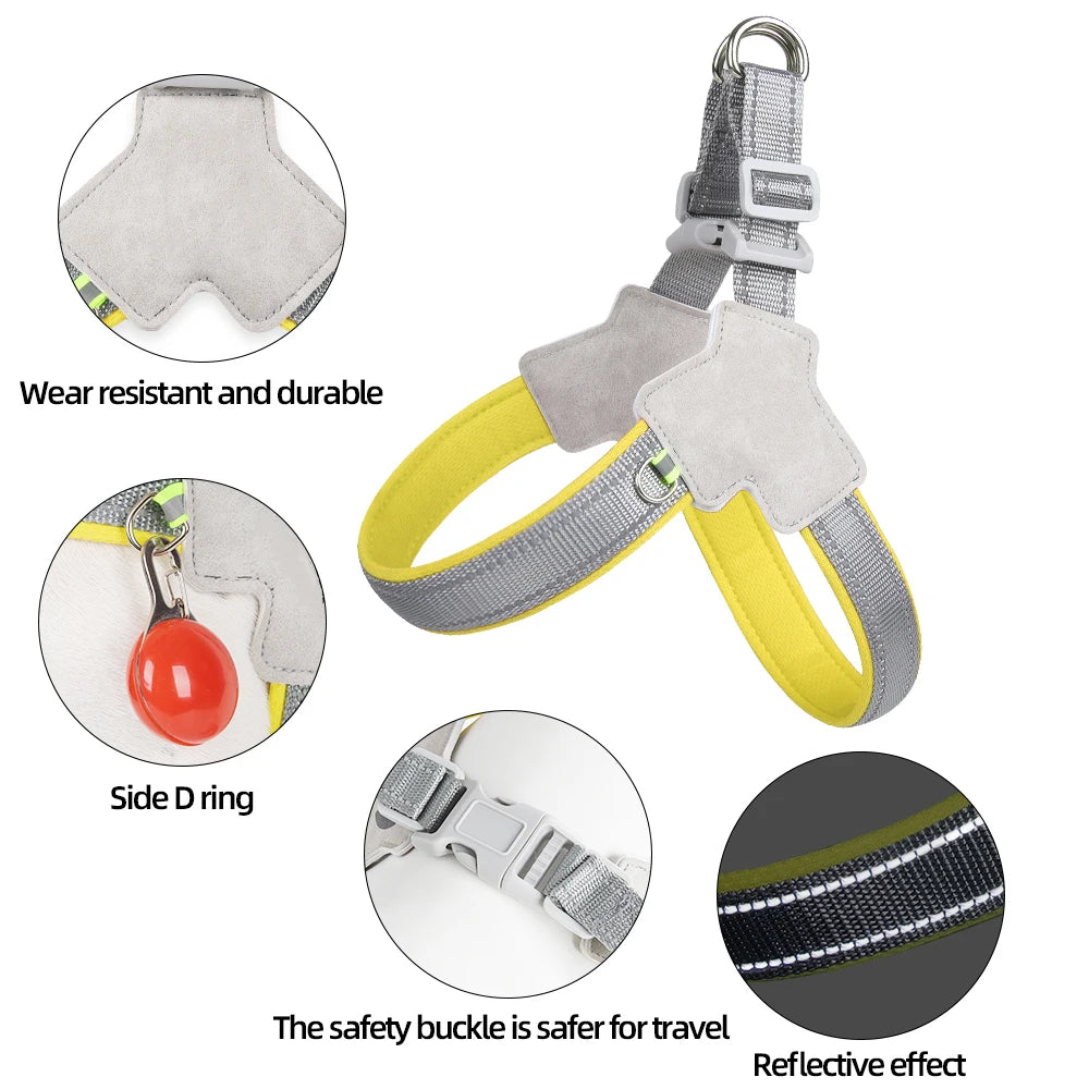 Reflective No-Pull Dog Harness - Adjustable Vest for Small & Medium Dogs