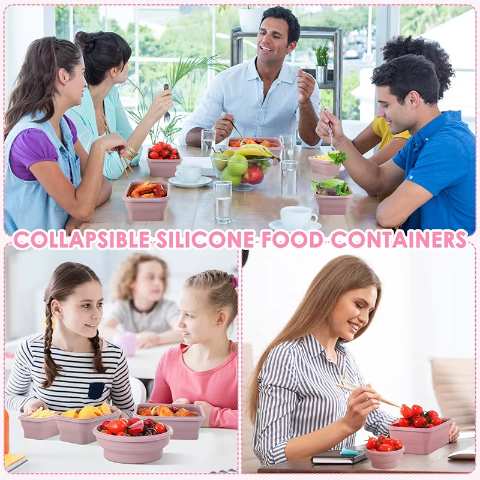 Collapsible Silicone Food Storage Containers