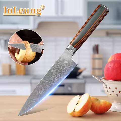Damascus-Pattern Steel Boning Knife