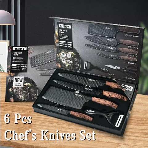 6-Piece Stainless Steel Kitchen Knife Set
