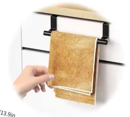 Wall-Mounted Kitchen Towel Rack - Space-Saving Dishcloth Holder, No Drilling