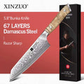 XINZUO Damascus Steel Bunka Chef Knife